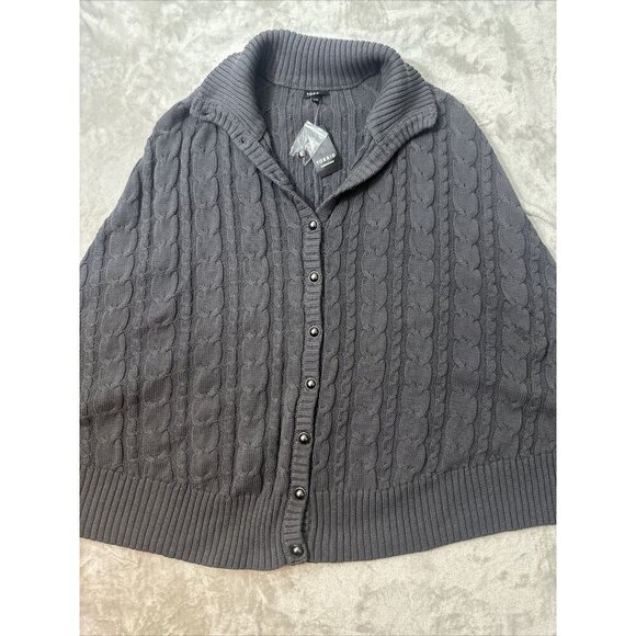 Women's Torrid Shaw Button Up Knitted Thick Gray Plus Size 1/2 - Picture 7 of 15